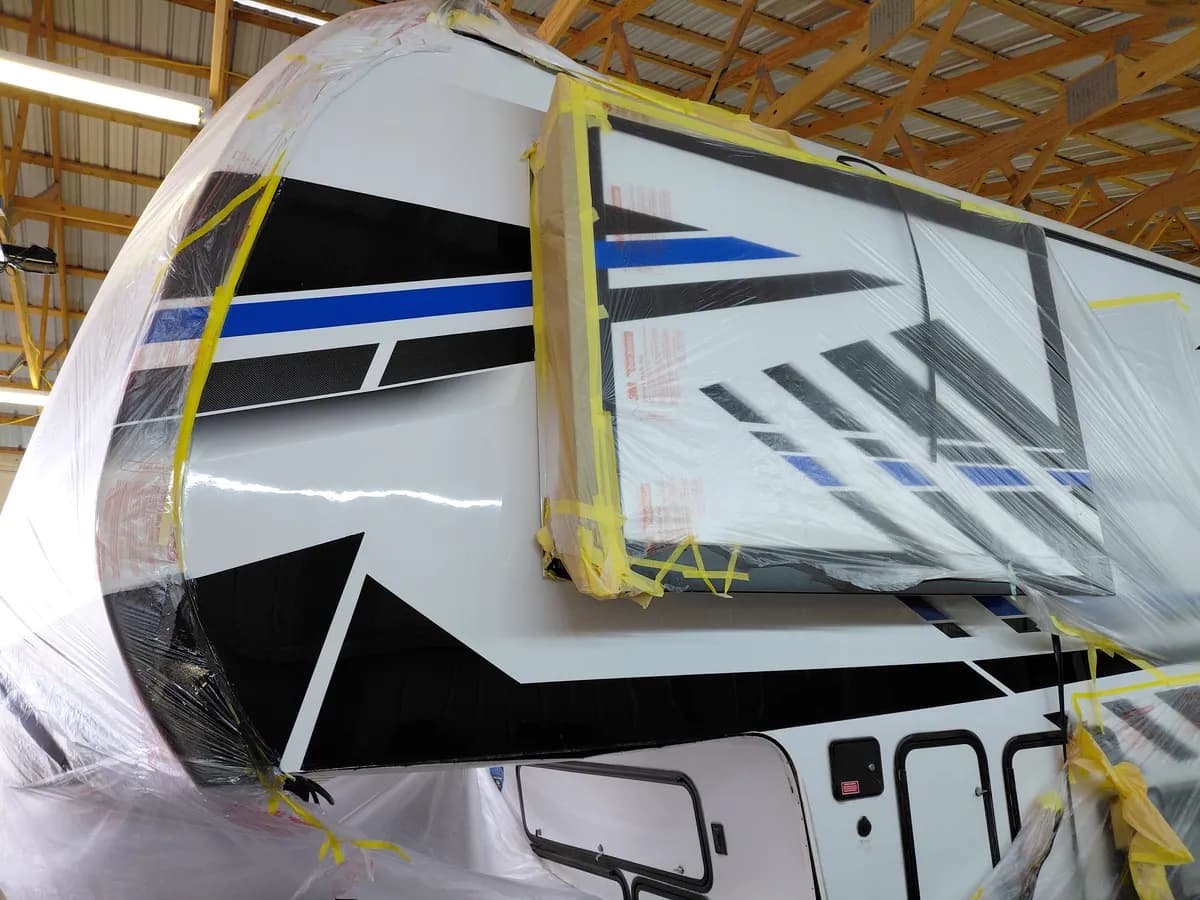 Fuzion exterior restored with seamless fiberglass repair and factory-matched paint